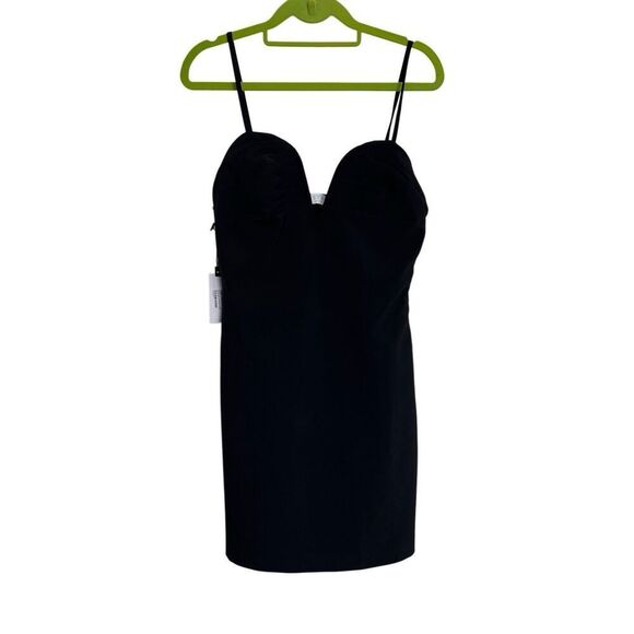 ASTR The Label Dress Womens Small Black Ruched Bust Mini Smocked Back Lined NWT - Picture 1 of 12